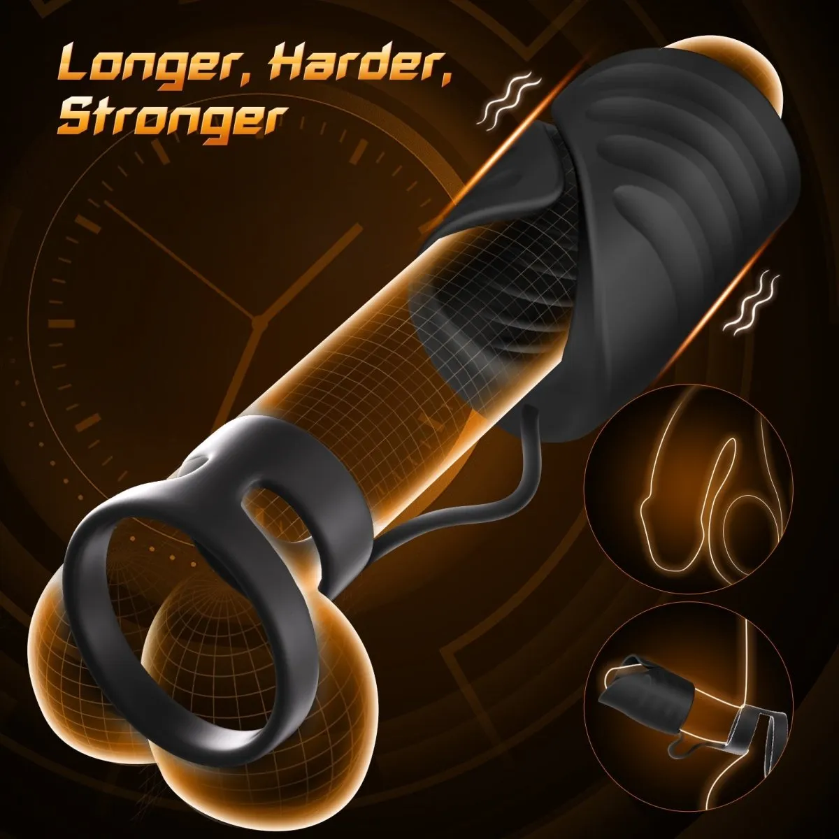 4 in 1 App Control Vibration and Pulsing Penis Trainer Male Toy with Cock Ring