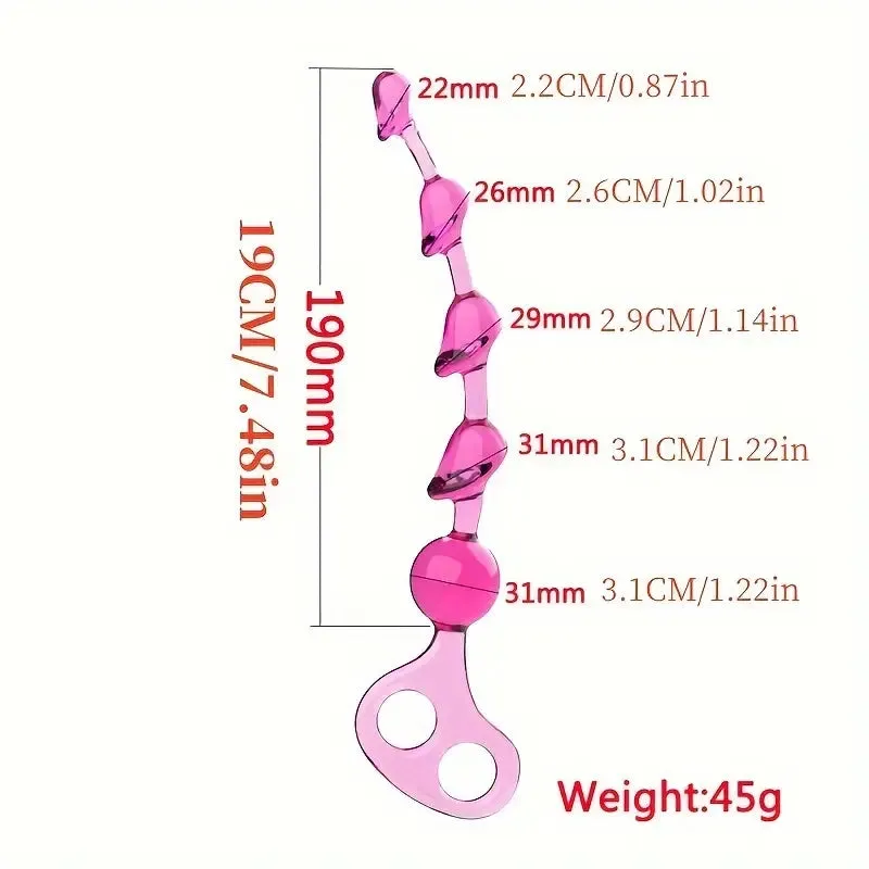 Anal Butt Plug Soft Rubber Beads | 5 Balls | 5 Different Colours