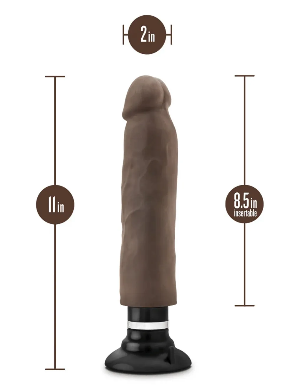 Au Naturel 11in Magnum Vibrating Sensa Feel
