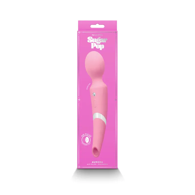 Aurora | Air Pulse Massager | 2 in 1 | Pink | Rechargeable | 10 Functions