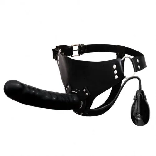 Automatic Electric Inflatable Pump Vibrating Dildo Strap-On