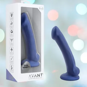 Avant D10 Ergo MINI 6.5 Non-Porous Silicone Dildo - Indigo