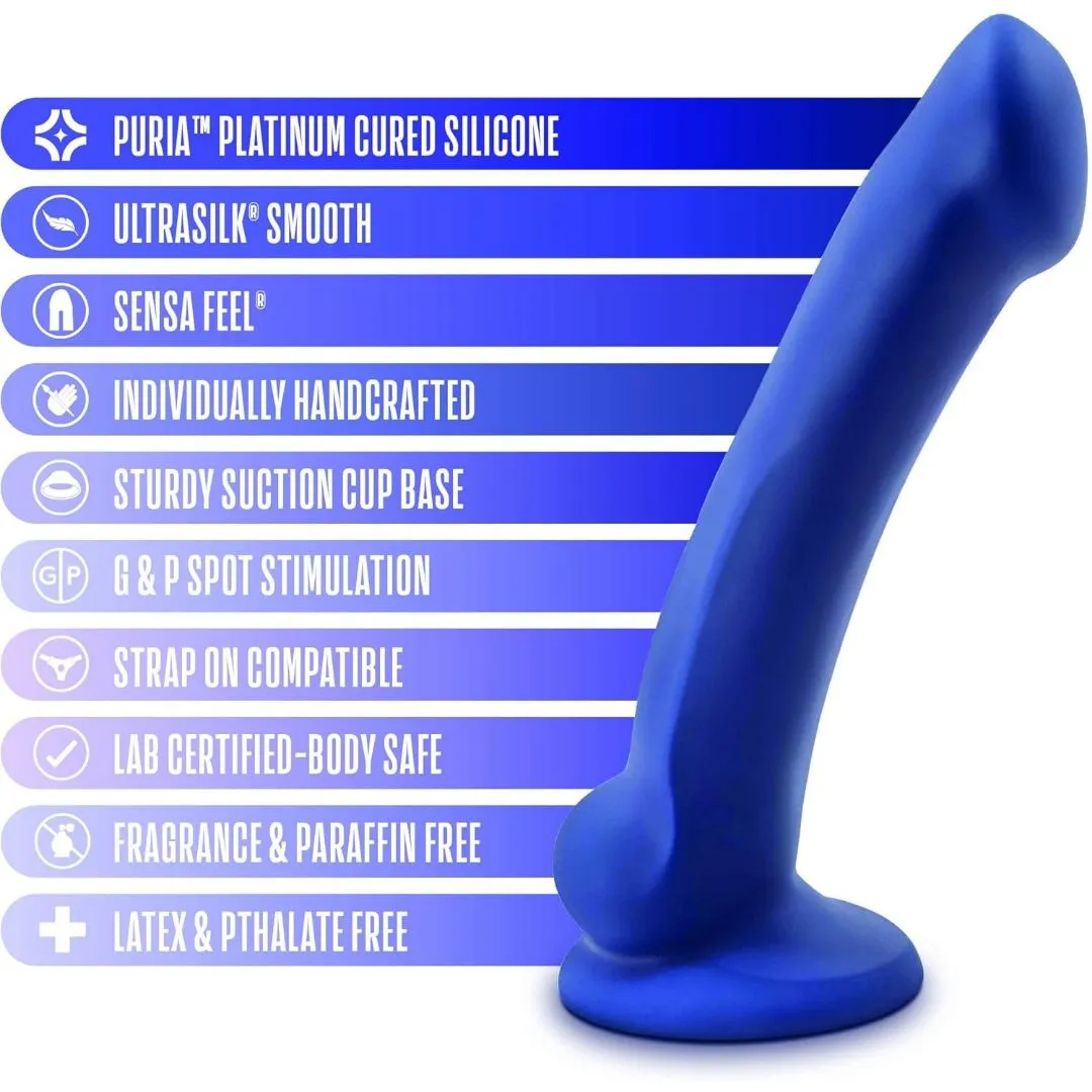 Avant D10 Ergo MINI 6.5 Non-Porous Silicone Dildo - Indigo