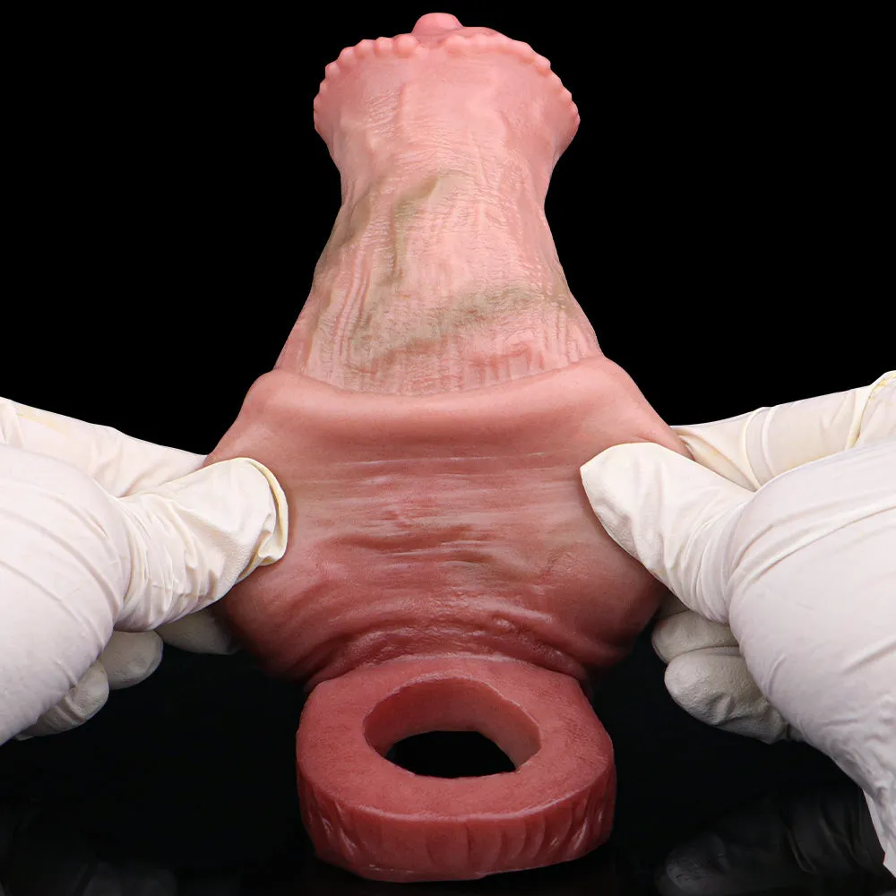 Big Girthy Penis Sleeve Condom Sex Toys for Men - Fantasy Horsedildo Cock Sheath Extender