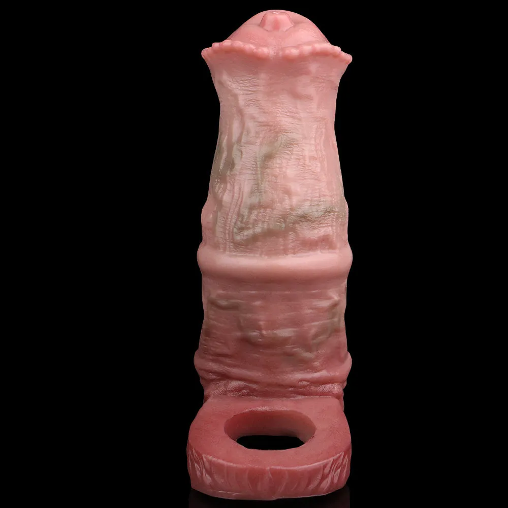 Big Girthy Penis Sleeve Condom Sex Toys for Men - Fantasy Horsedildo Cock Sheath Extender