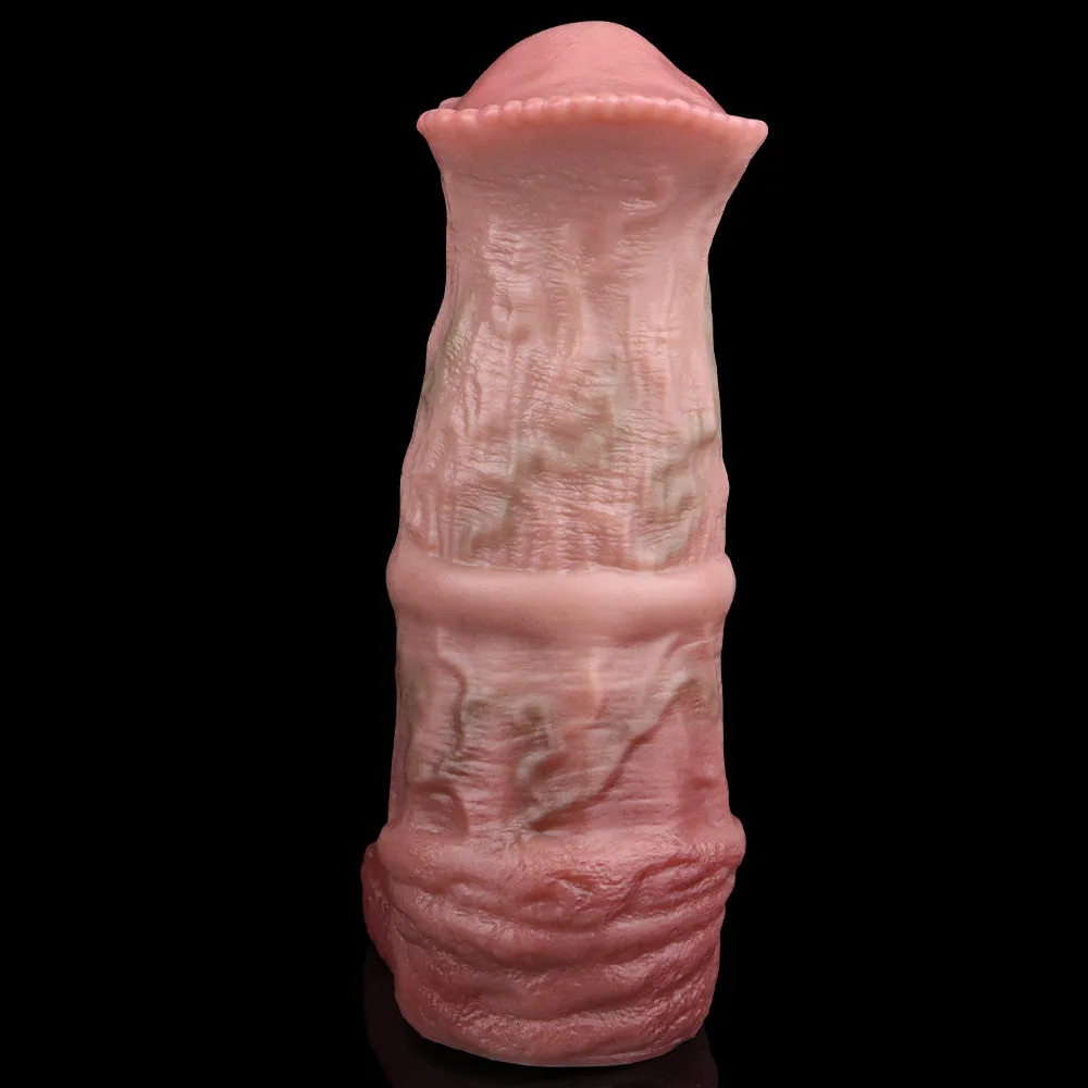 Big Girthy Penis Sleeve Condom Sex Toys for Men - Fantasy Horsedildo Cock Sheath Extender