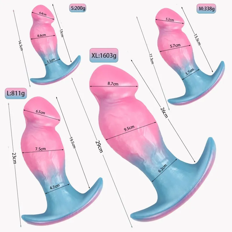 Big Glans Realistic Dildo Anal Butt Plug - Fantasy Vaginal Masturbation Sex Toys for Women Lesbian