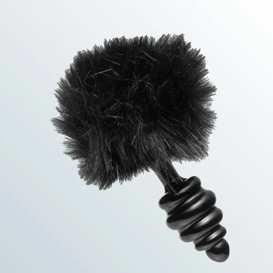 Black Bunny Tail Anal Plug