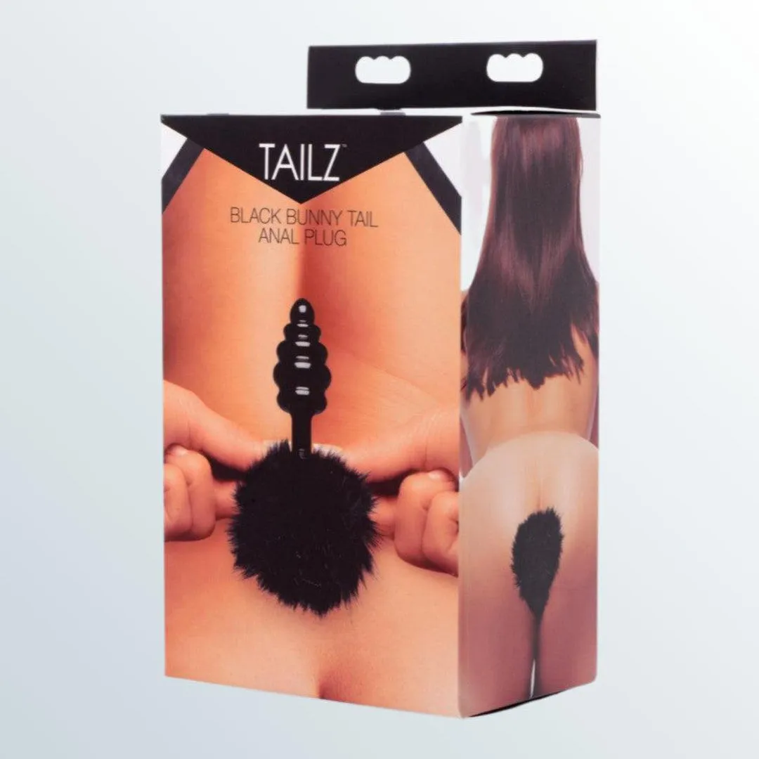Black Bunny Tail Anal Plug