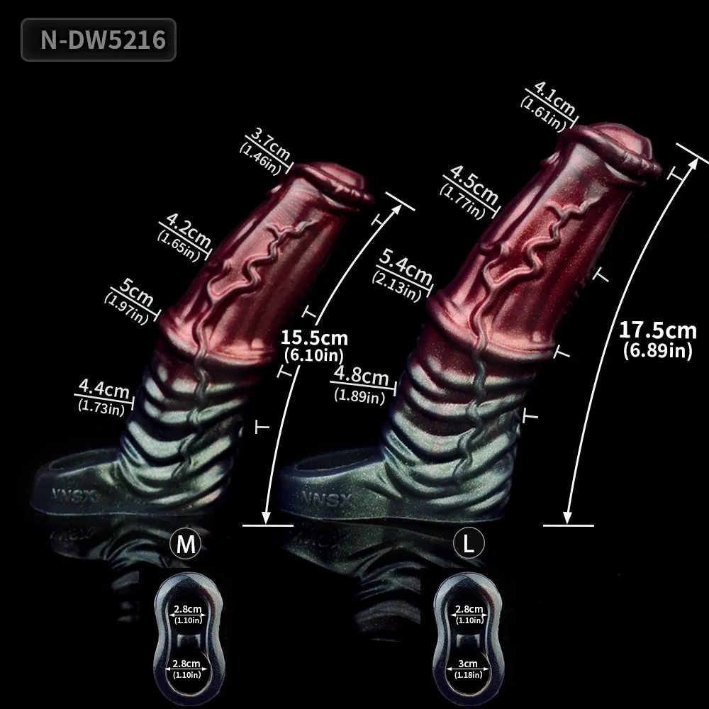 Black Samurai Cock Sleeve Sheath - Fantasy Silicone Penissleeve Extender Sex Toys for Men