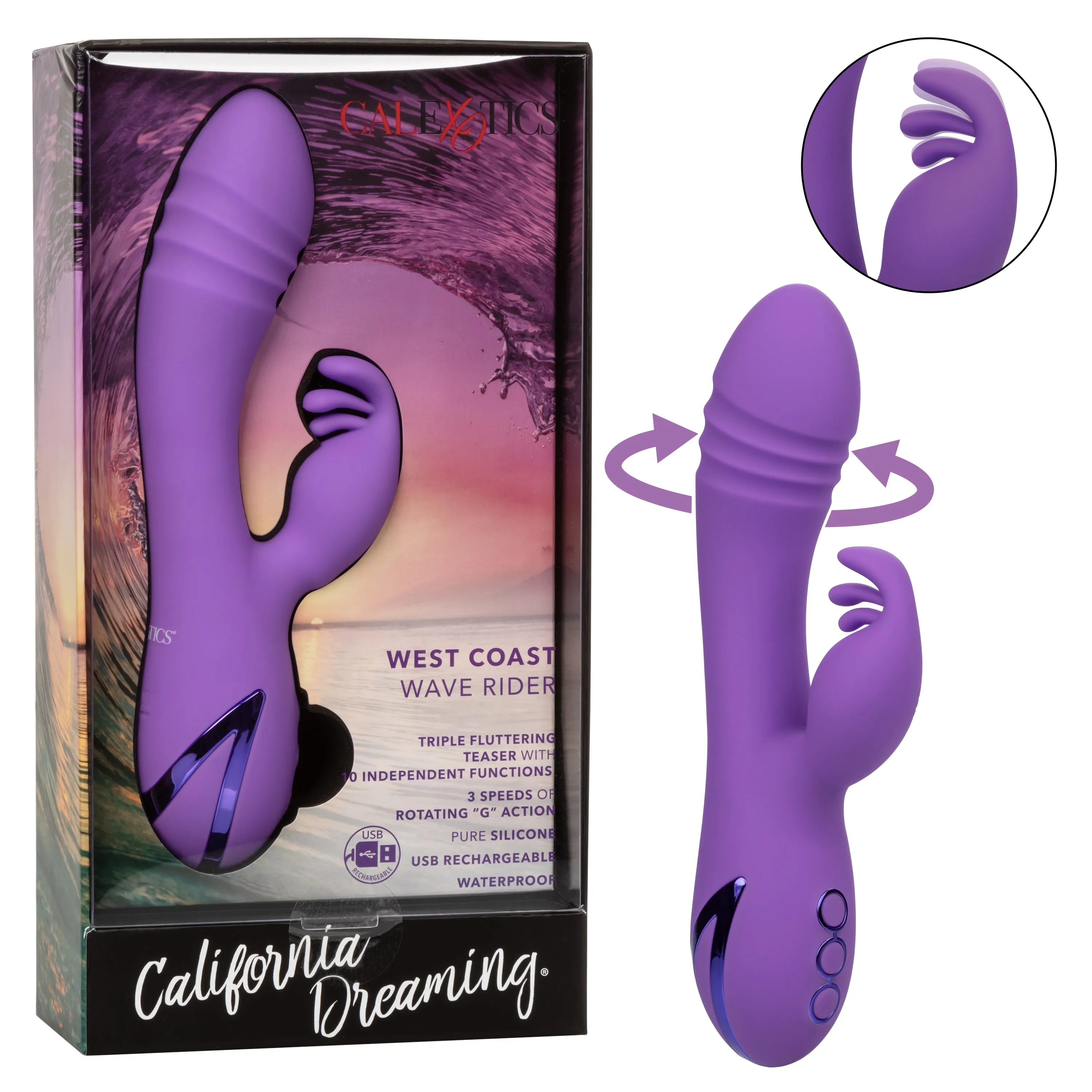 California Dreaming West Coast Wave Rider Rabbit Vibrator