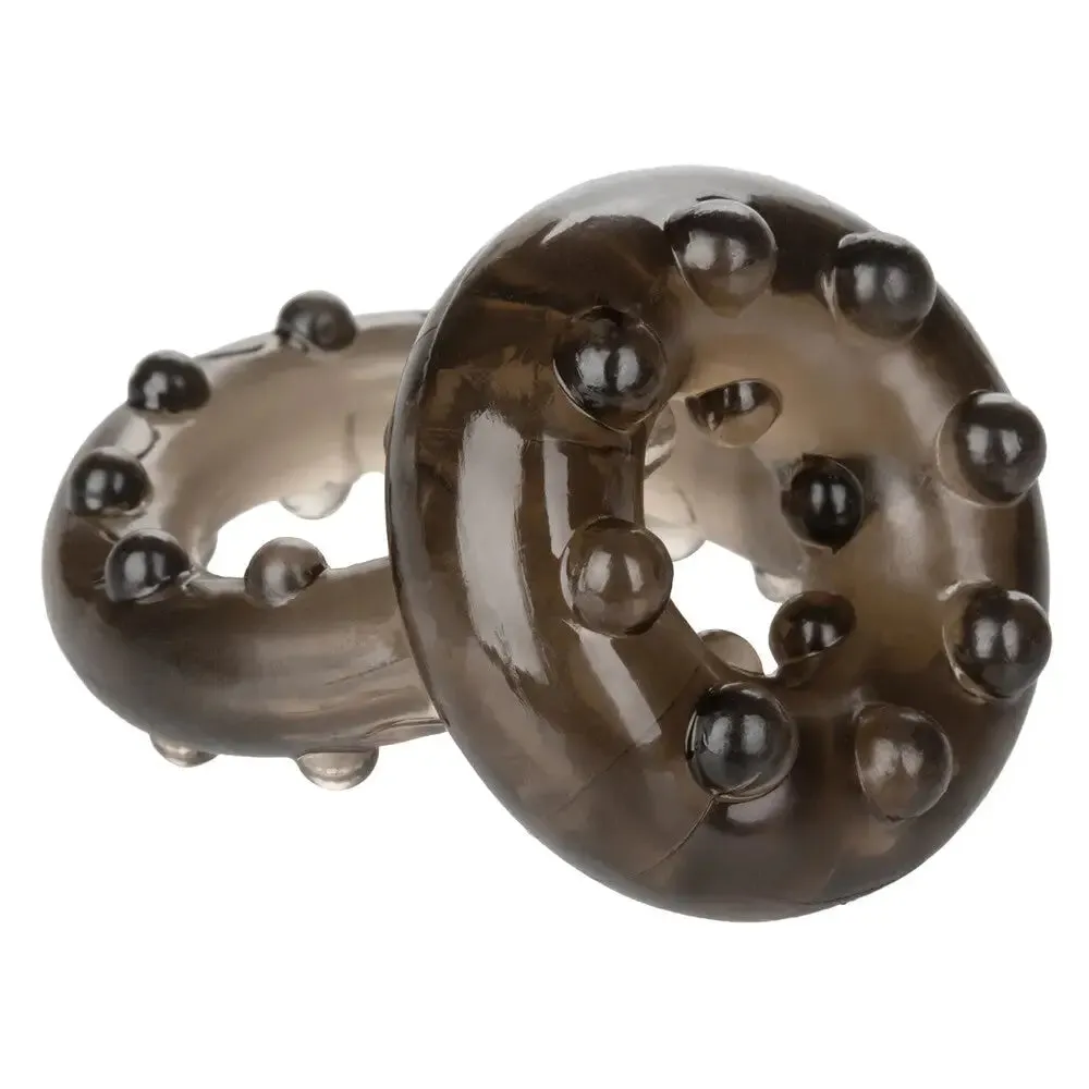 California Exotic Jelly Black Cock Ring with Nubs for Him