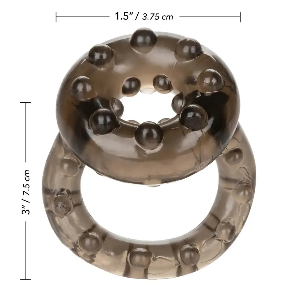 California Exotic Jelly Black Cock Ring with Nubs for Him