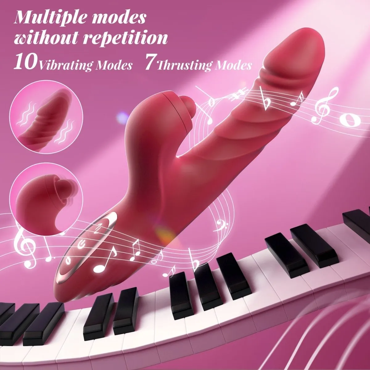 CHERLY|4 in 1 G Spot Thrusting & Tapping Vibrator Clitoral Stimulator