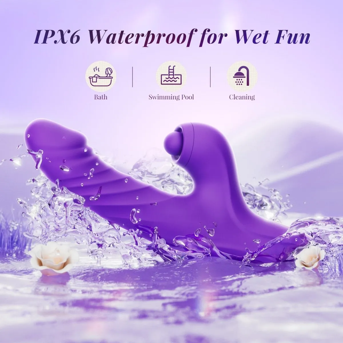 CHERLY|4 in 1 G Spot Thrusting & Tapping Vibrator Clitoral Stimulator
