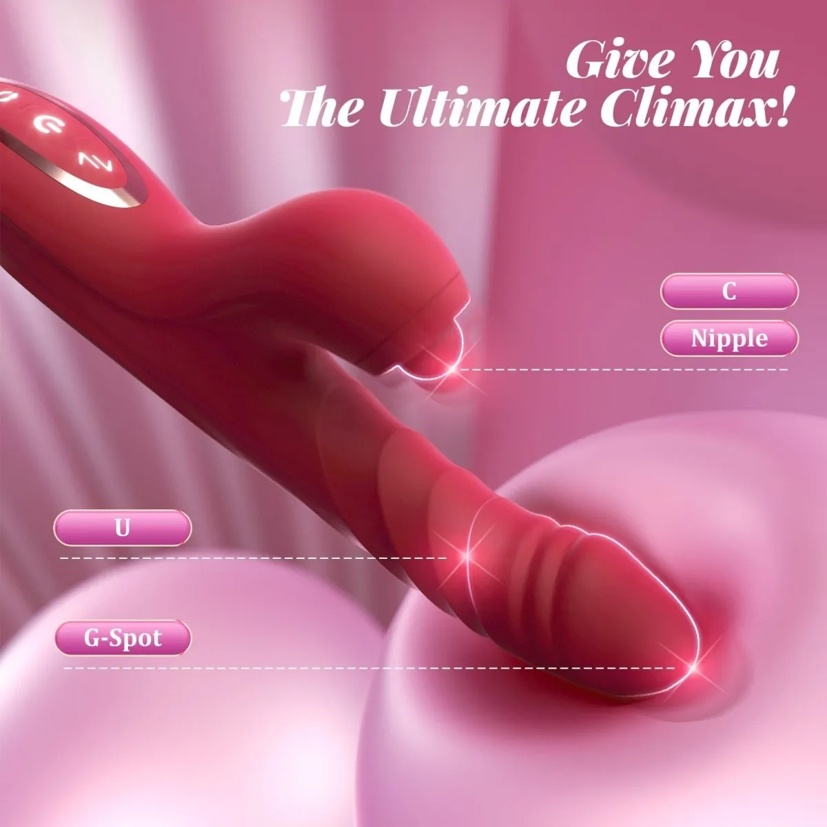 CHERLY|4 in 1 G Spot Thrusting & Tapping Vibrator Clitoral Stimulator
