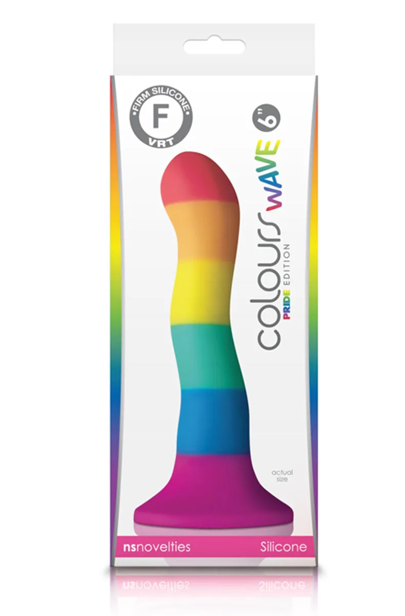 Colours Pride Edition 6 inches Wave Dildo Rainbow