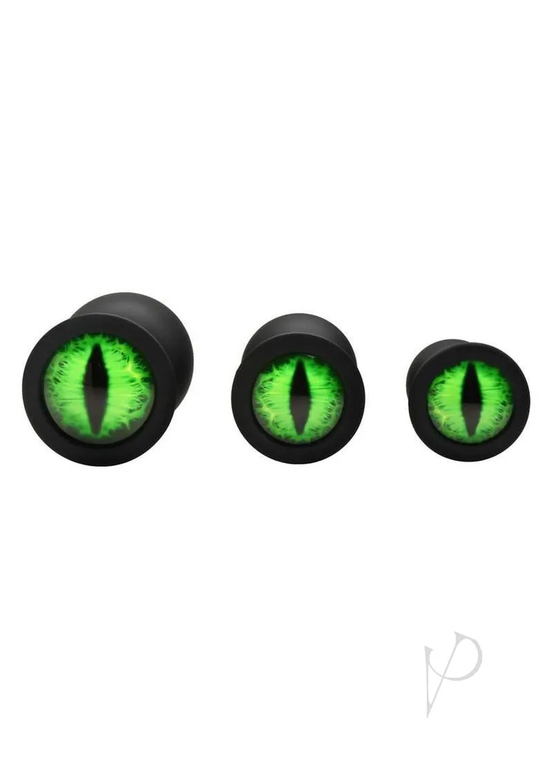 Creature Cock Green Eye Plug Set 3pc