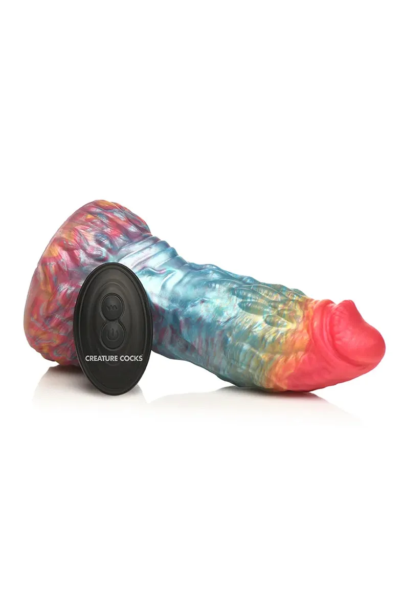 Creature Cocks Rainbow Phoenix Vibrating Silicone Dildo