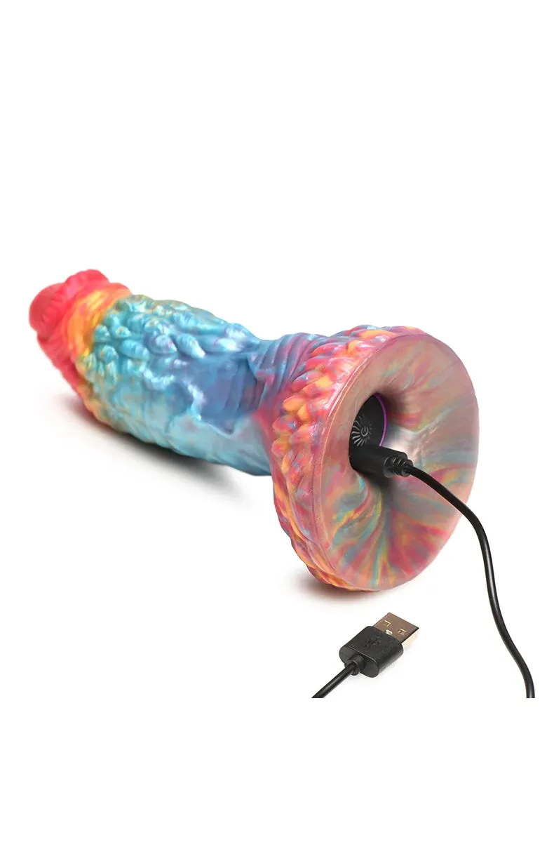 Creature Cocks Rainbow Phoenix Vibrating Silicone Dildo