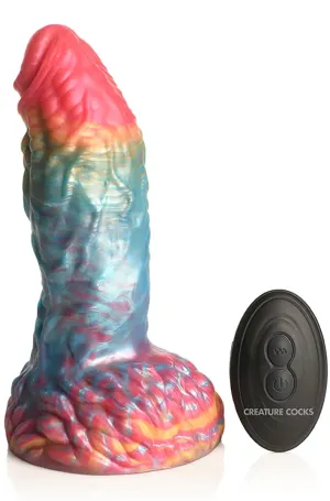 Creature Cocks Rainbow Phoenix Vibrating Silicone Dildo