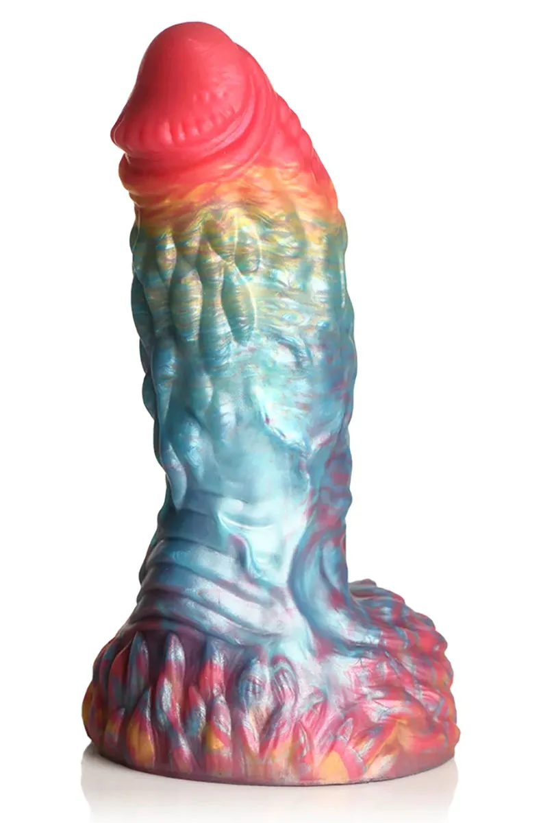 Creature Cocks Rainbow Phoenix Vibrating Silicone Dildo