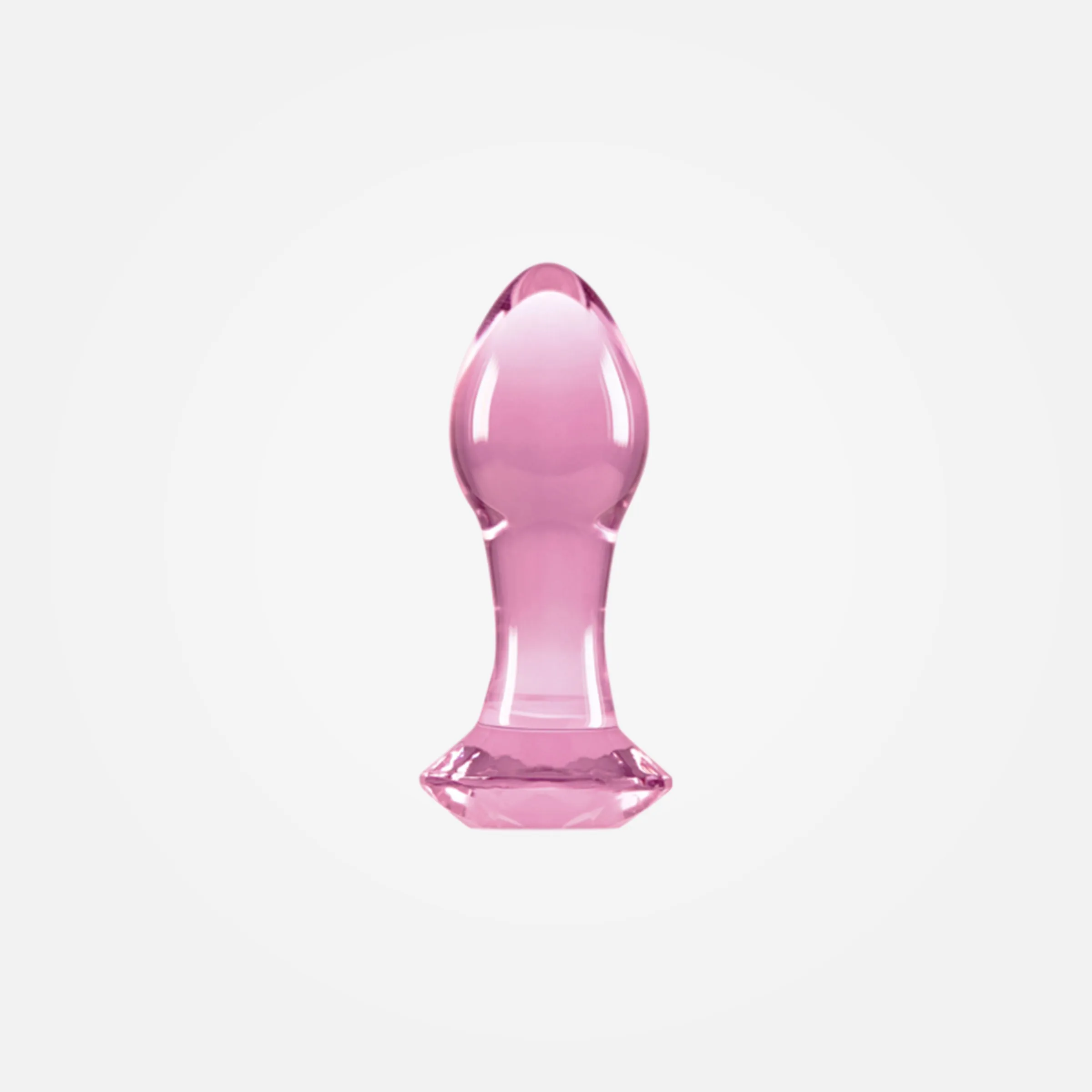 Crystal Gem - Pink Glass Anal Plug