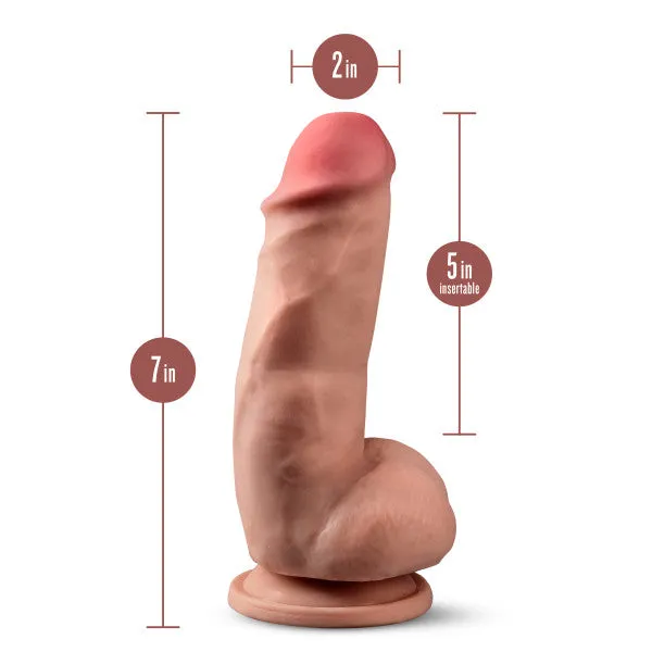 Dr. Skin Girthy Short Thick Dildo - Caramel