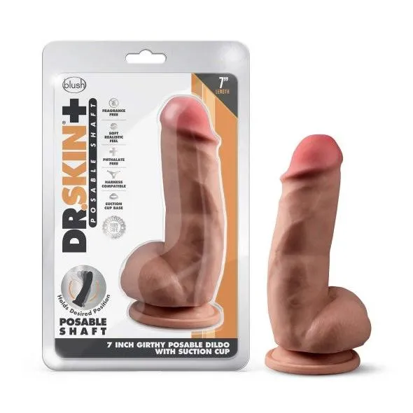 Dr. Skin Girthy Short Thick Dildo - Caramel