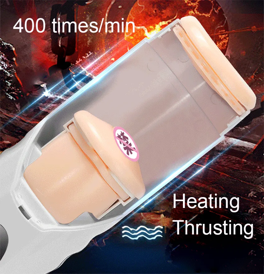 EASY.LOVE L Heated Vagina & Anus Male Masturbation Cup