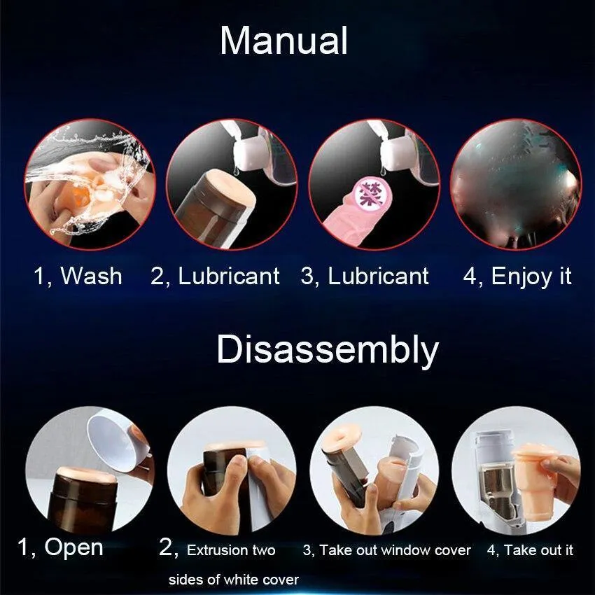 EASY.LOVE L Heated Vagina & Anus Male Masturbation Cup