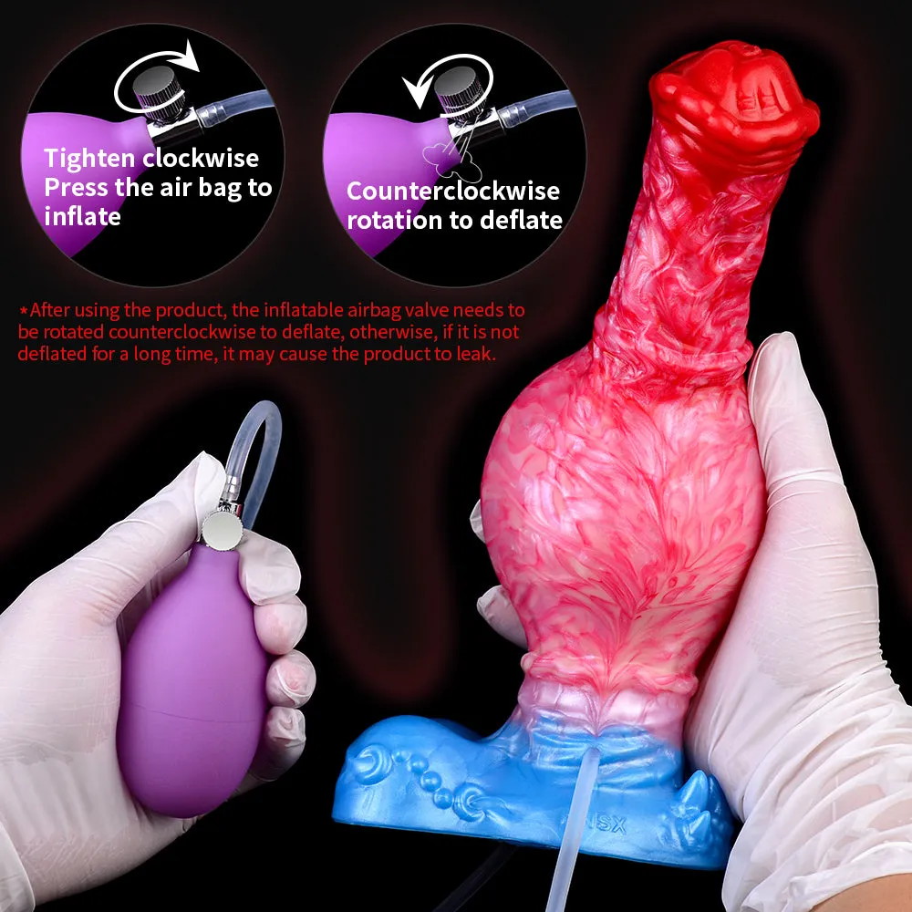 Ejaculating Inflatable Dragon Dildo Anal Butt Plug - Crawl Clit Stimulation Vaginal Masturbation Sex Toys