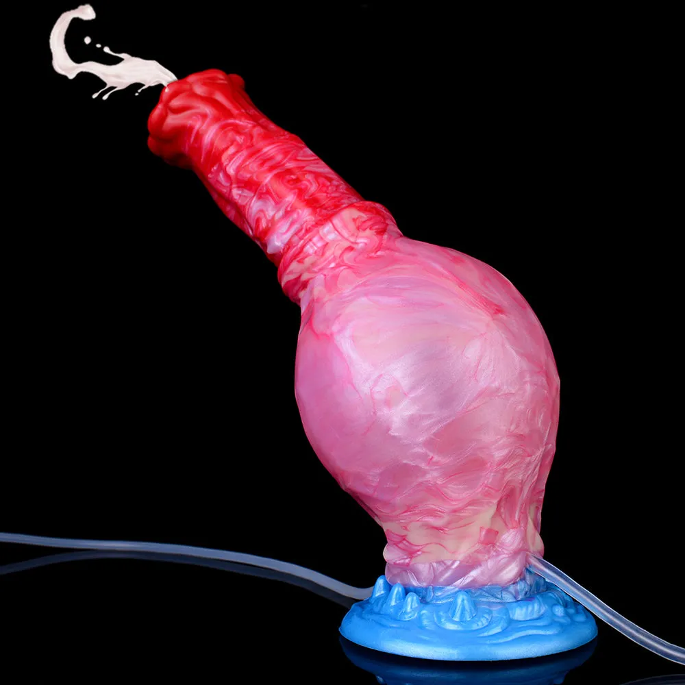 Ejaculating Inflatable Monster Dildo Large Butt Plug - Fantasy Horsedildo Prostate Massager Milk
