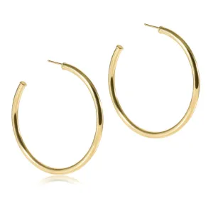 ENewton  Round 2 Gold Post Hoop 3mm Smooth Earrings