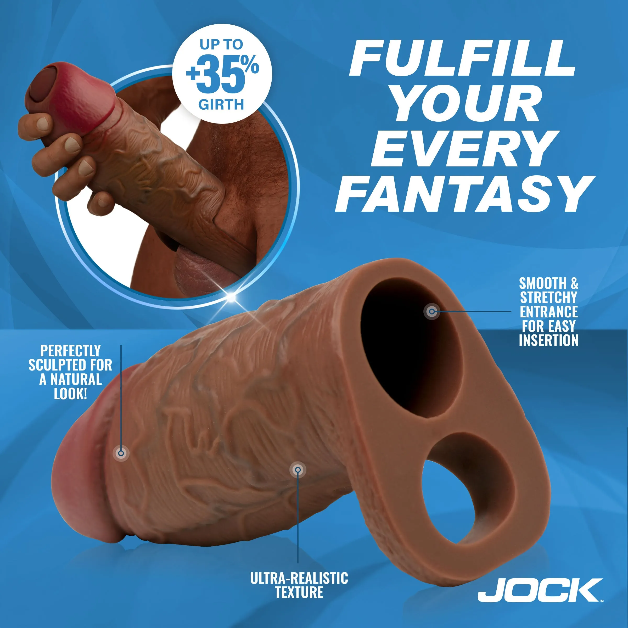 Enhancers Silicone Penis Extension Sleeve - Dark