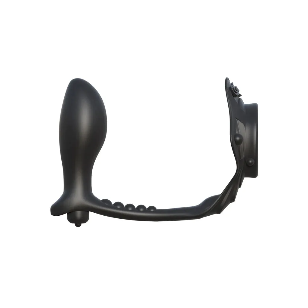 Fantasy C Ringz Rock Hard Ass Gasm Cock Ring with Anal Plug Black