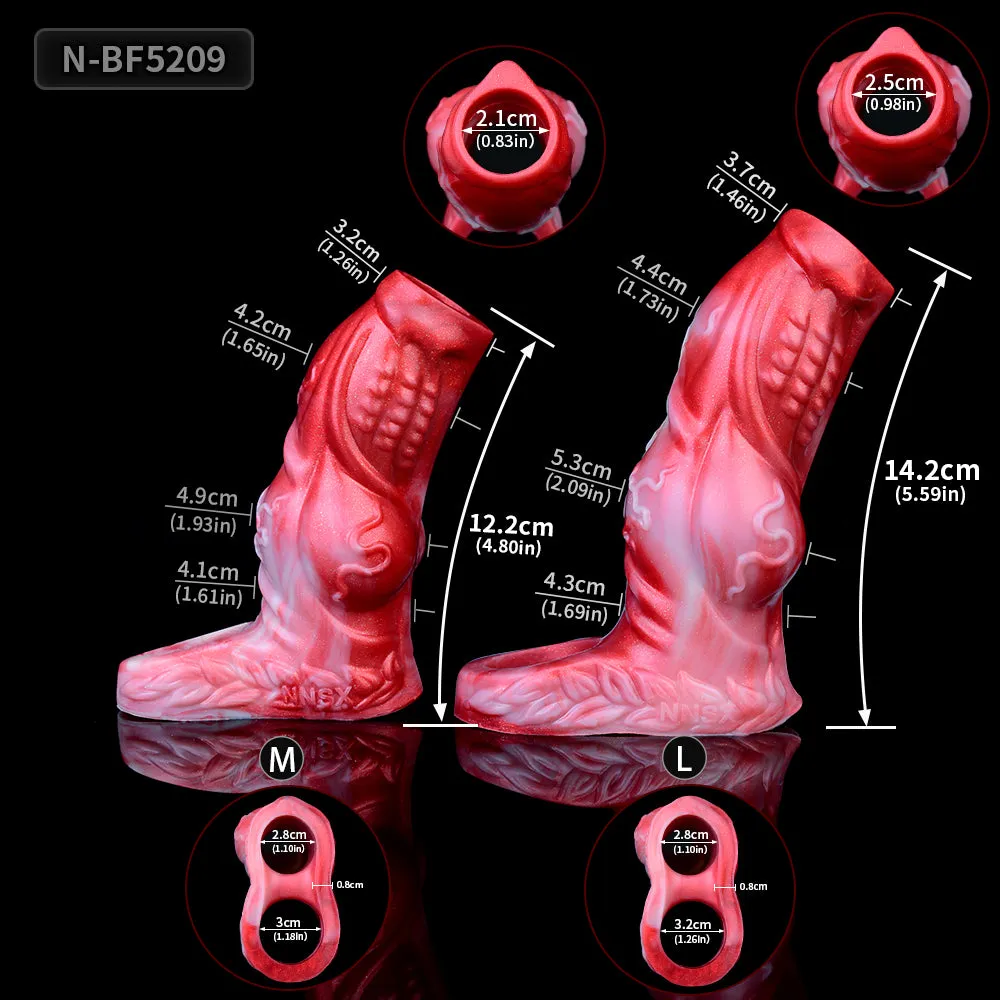 Fantasy Silicone Cock Sleeve Extender - Blood Dragondido Penis Sheath Sex Toys for Men