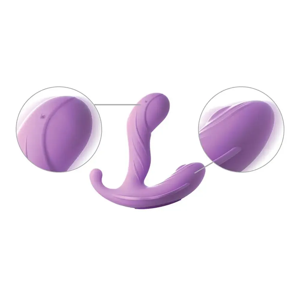 Fantasy Silicone Purple G-spot and Clitoral Vibrator with Remote