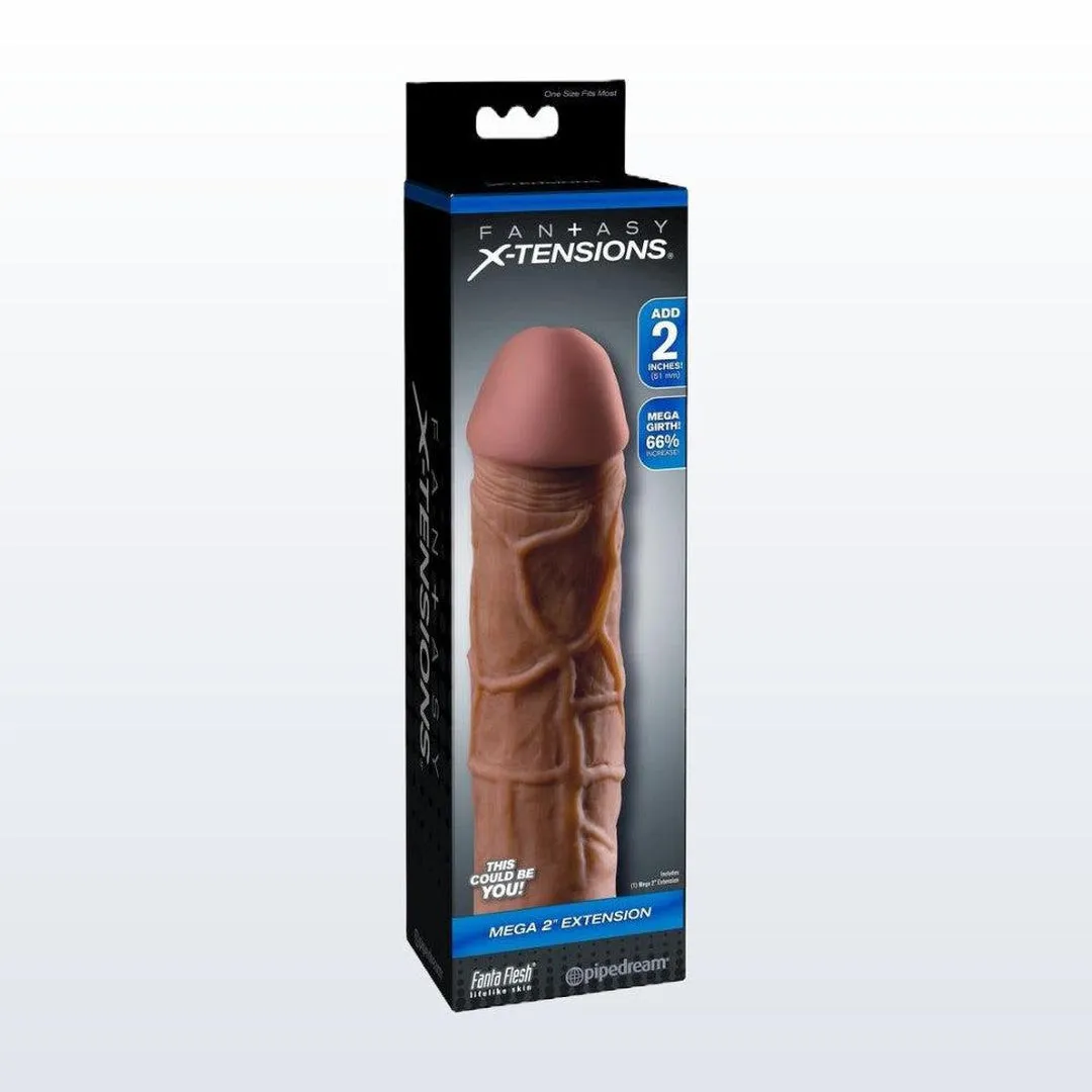 Fantasy X-Tension Mega 2 Penis Extension Sleeve - Brown