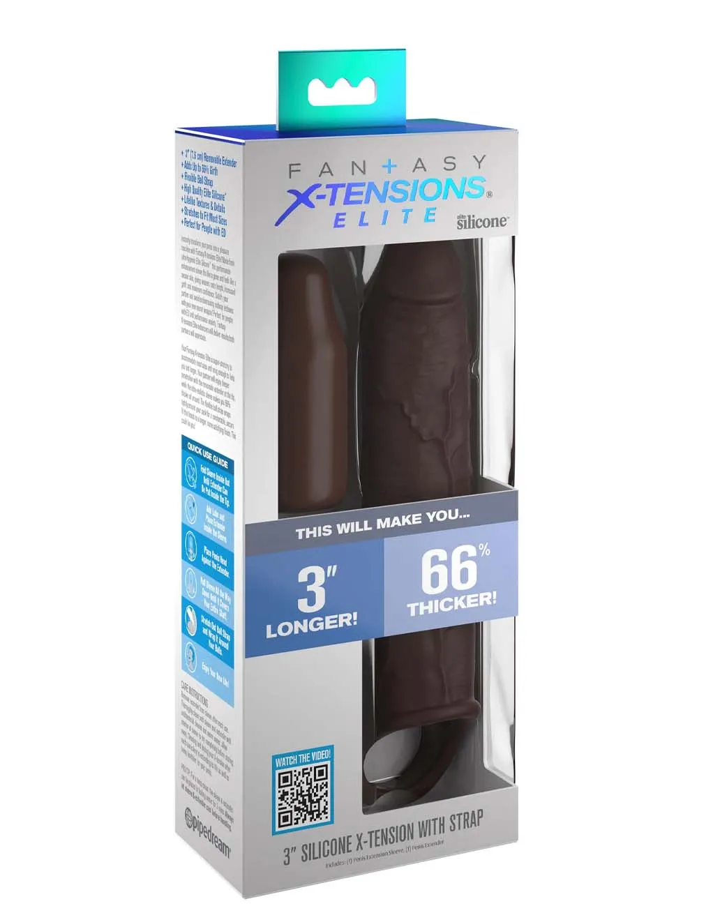 Fantasy X-tensions Elite 3 Silicone Extension with Strap