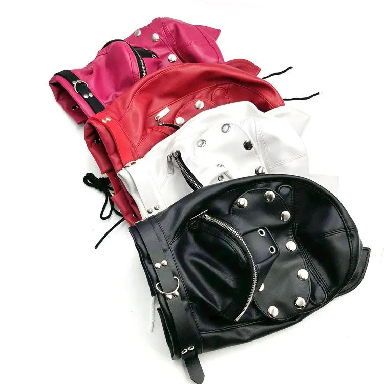 Fetish Fantasy Faux Leather Dog Open Eyes Bondage Mask