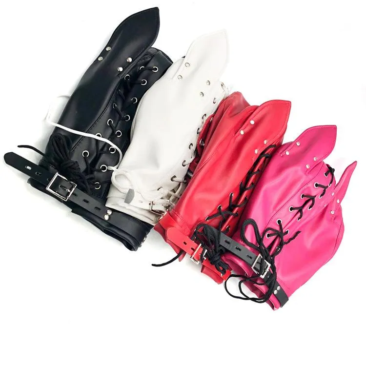 Fetish Fantasy Faux Leather Dog Open Eyes Bondage Mask