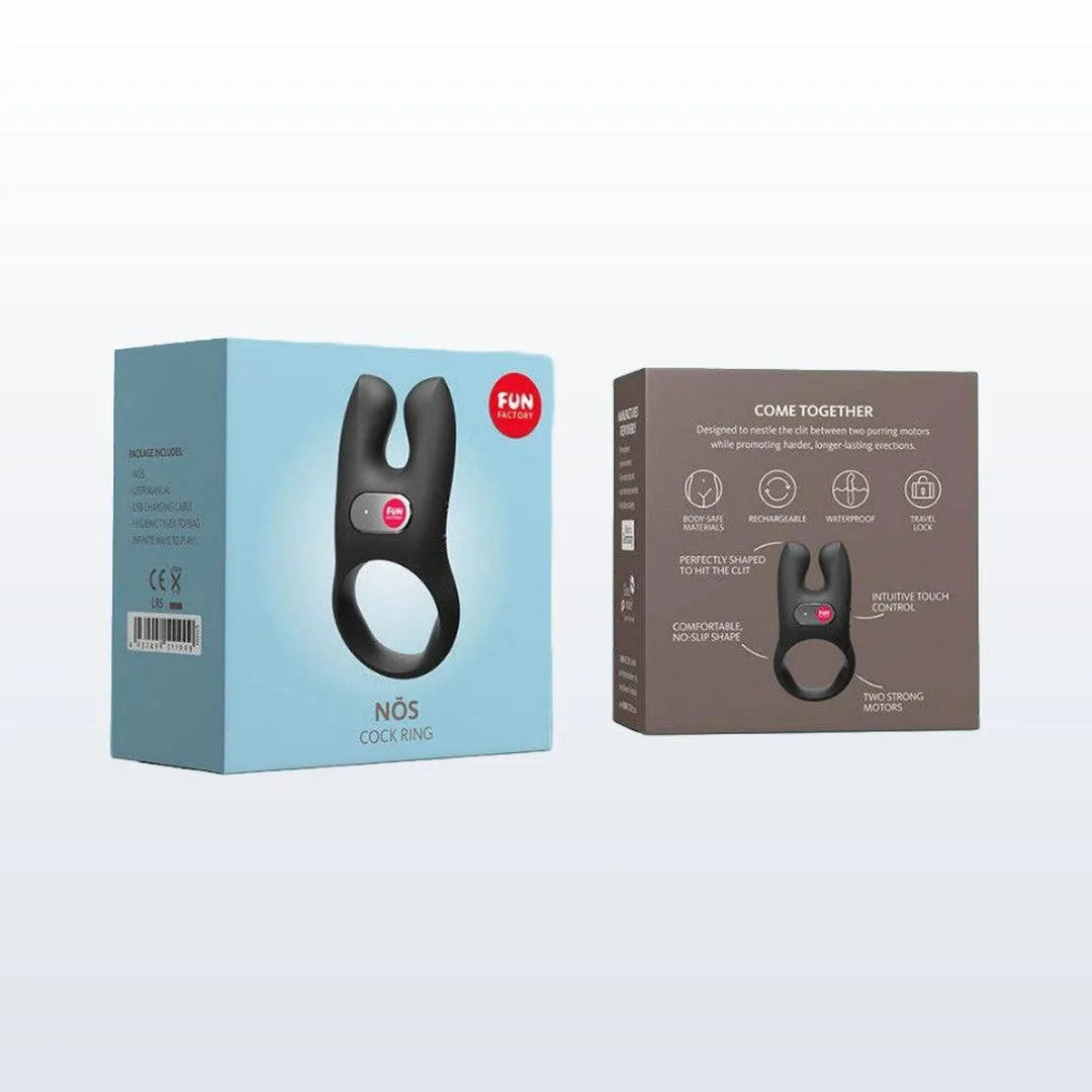 Fun Factory NOS Vibrating Silicone Cock Ring - Black