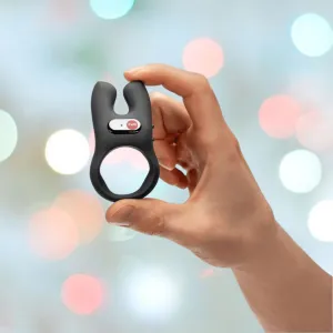 Fun Factory NOS Vibrating Silicone Cock Ring - Black