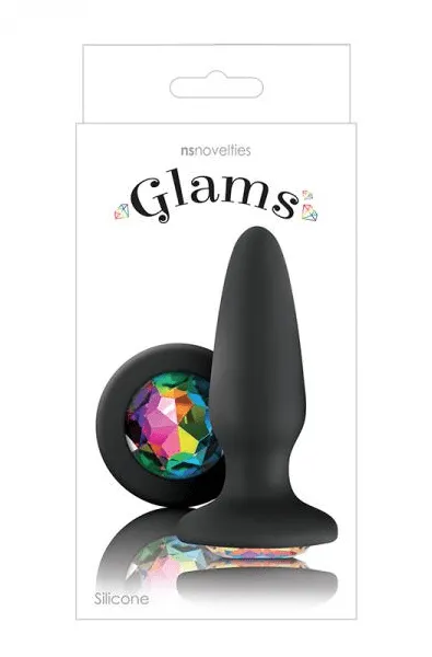 Glams Silicone Butt Plug in Black