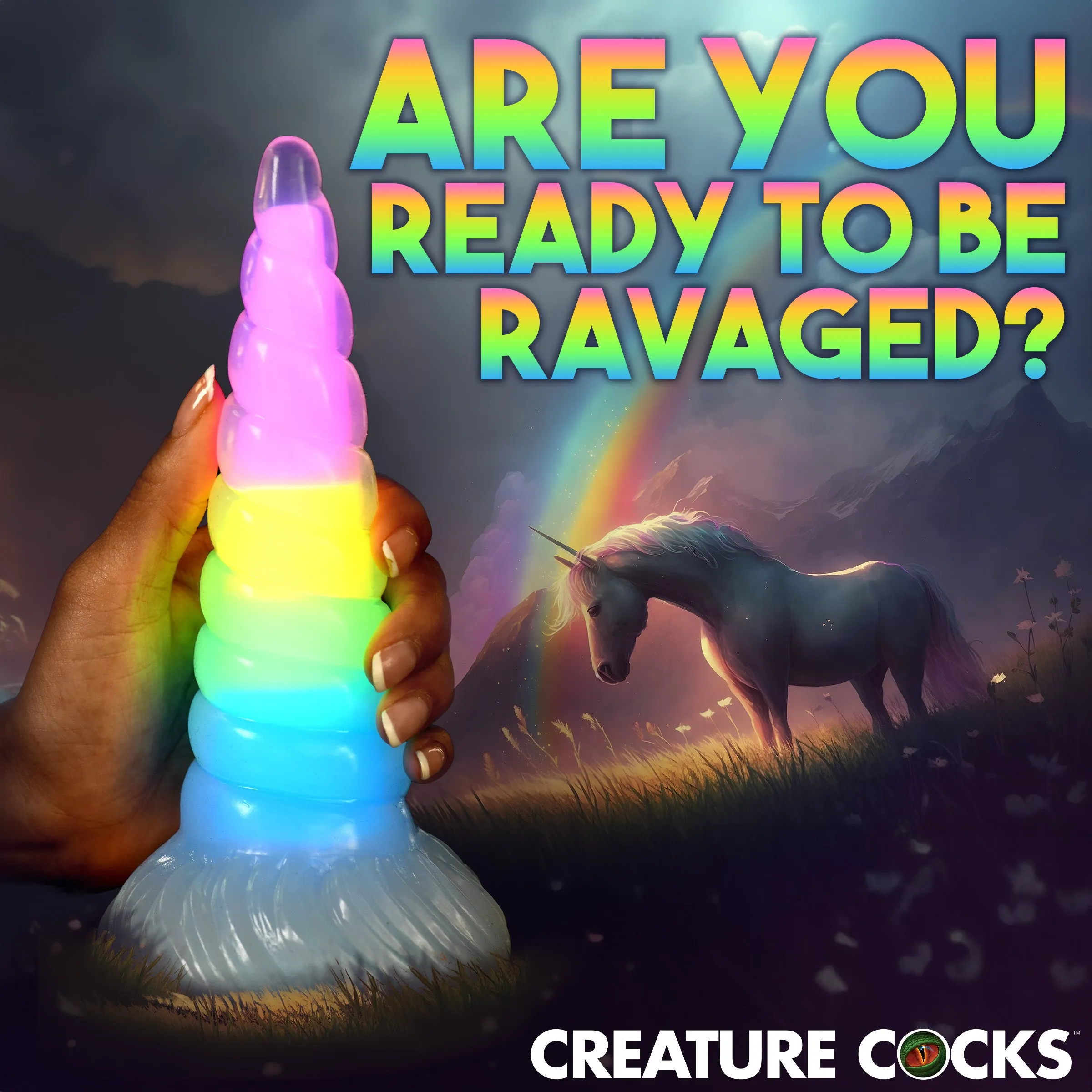Glow-in-the-Dark Unicorn Horn Dildo