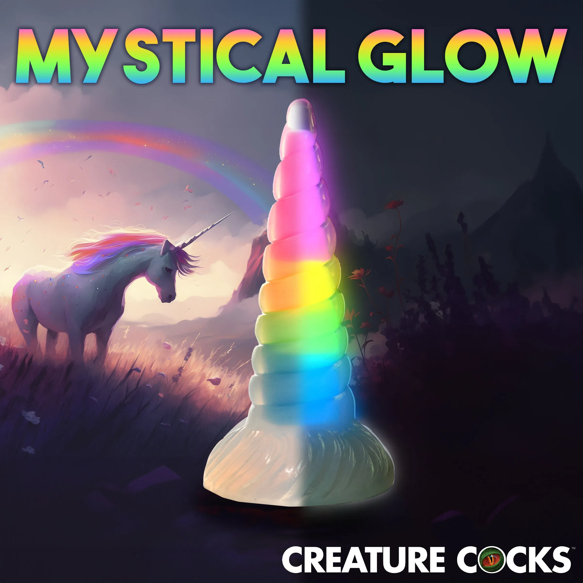 Glow-in-the-Dark Unicorn Horn Dildo