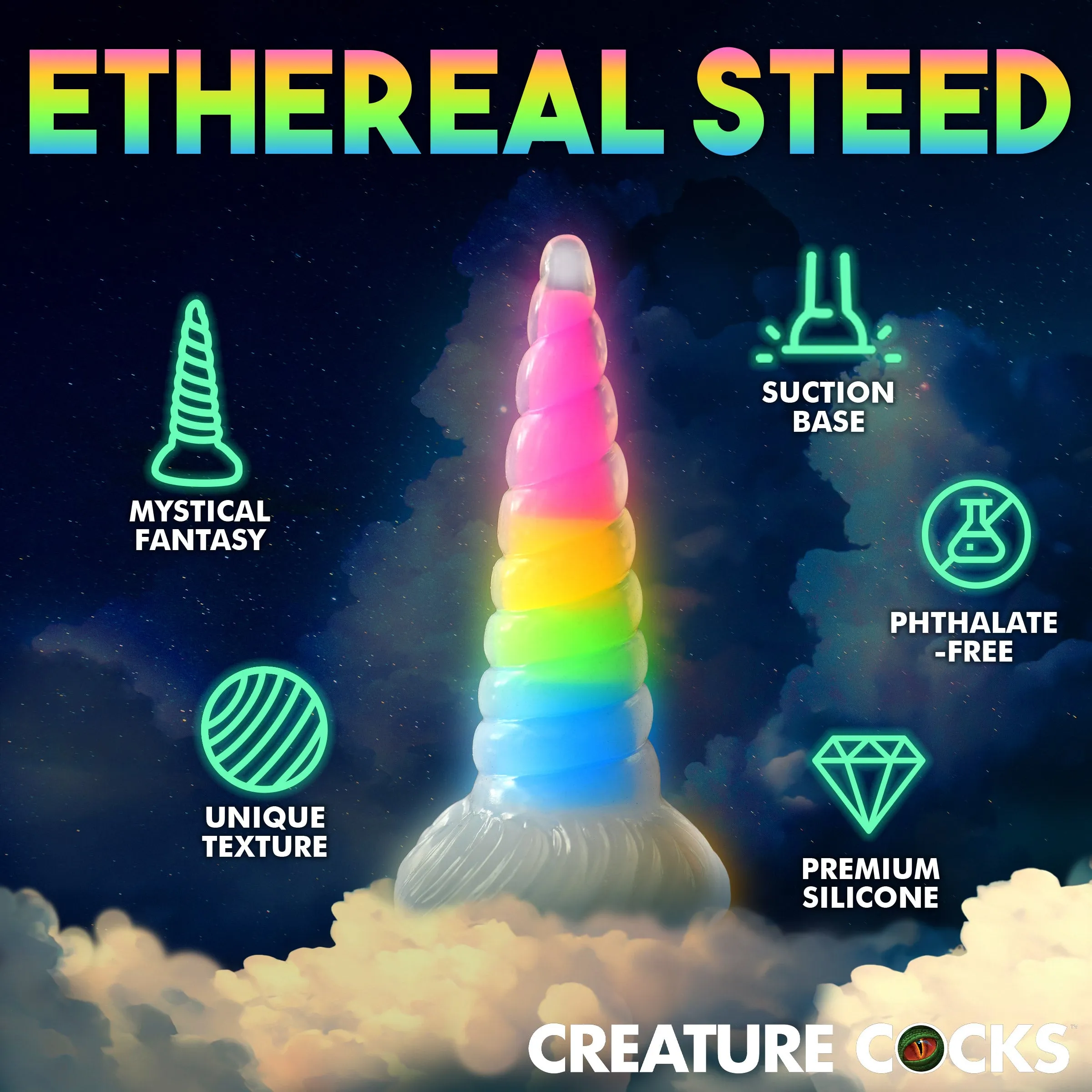 Glow-in-the-Dark Unicorn Horn Dildo