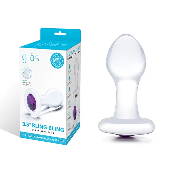 Gläs 3.5 Bling Bling Glass Butt Plug