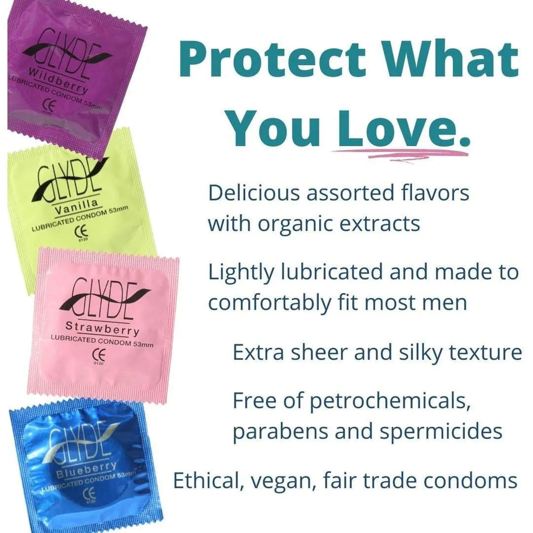 Glyde Natural Flavors Condoms with 5 Flavors (10-Pack)